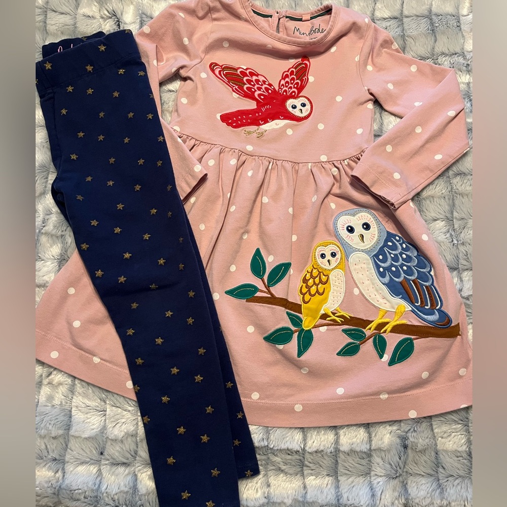 Mini Boden Winter Dress with leggings